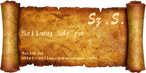 Szilasy Sára névjegykártya