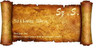 Szilasy Sára névjegykártya